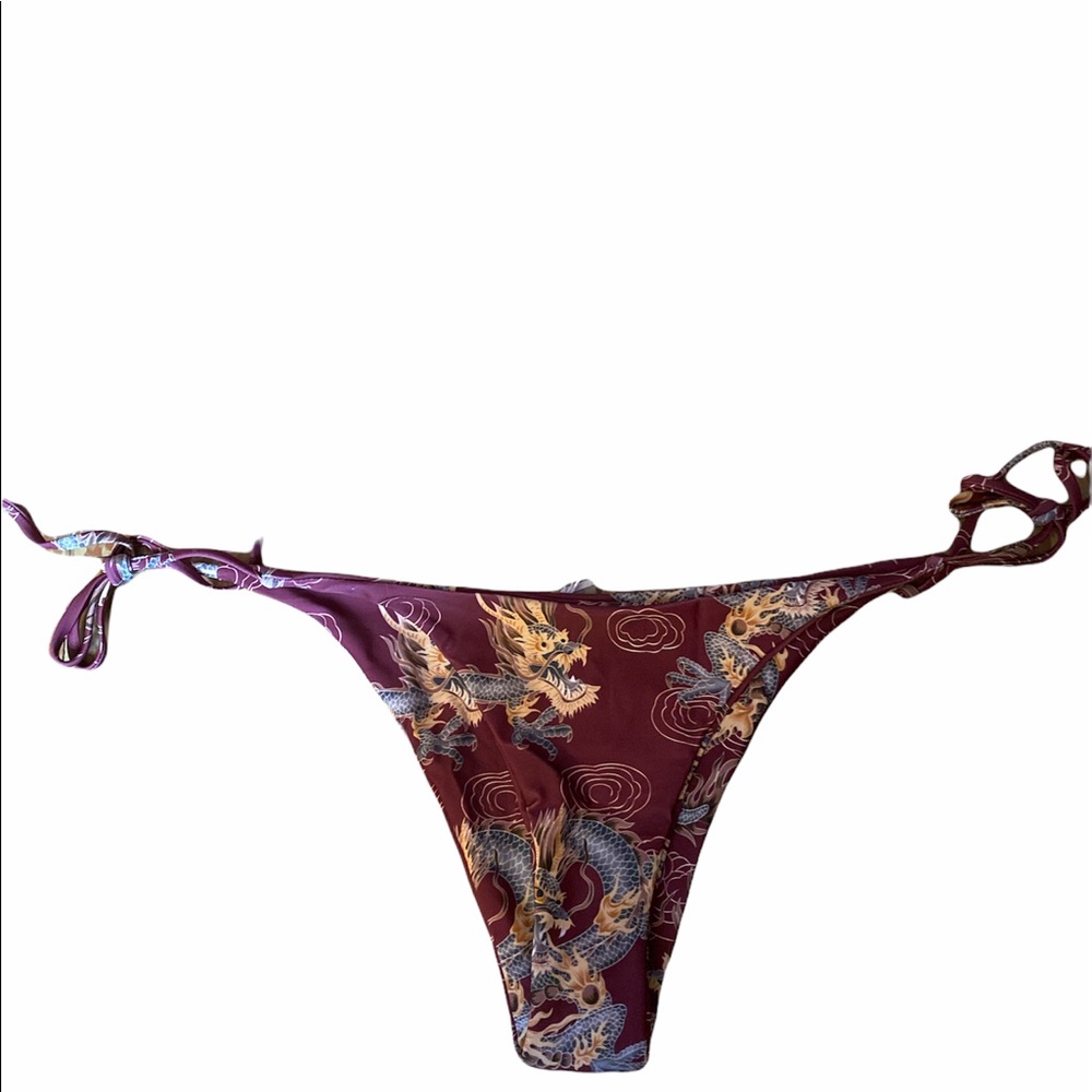 Dragon Printed Bathing Suit Bottom